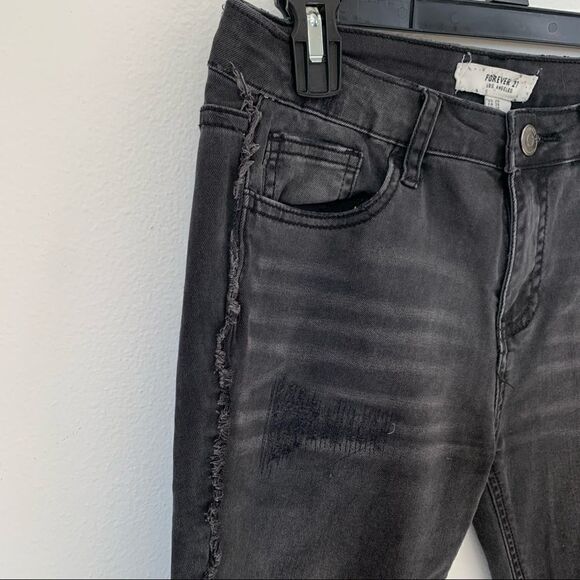 BLACK FRINGE JEANS - Picture 10 of 11